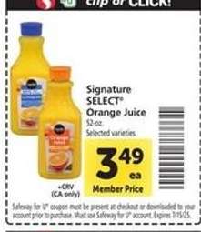 Signature Select Orange Juice
