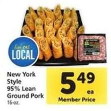 New York Style 95% Lean Ground Pork