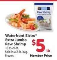 Waterfront BISTRO Extra Jumbo Raw Shrimp