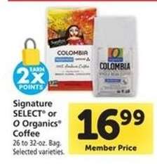 Signature SELECT or O Organics Coffee