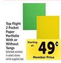 Top Flight 2-Pocket Paper Portfolio