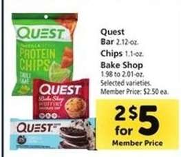 Quest Bar, Chips, Bake Shop
