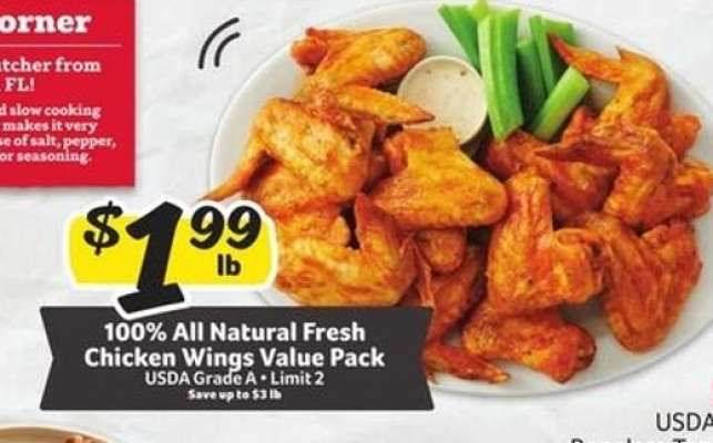 100% All Natural Fresh Chicken Wings Value Pack