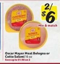 Oscar Mayer Meat Bologna or Cotto Salami