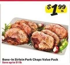 Bone-In Sirloin Pork Chops Value Pack
