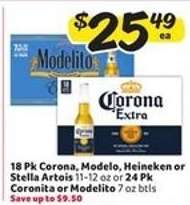 Corona, Modelo, Heineken or Stella Artois
