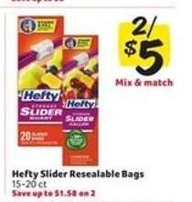 Hefty Slider Resealable Bags