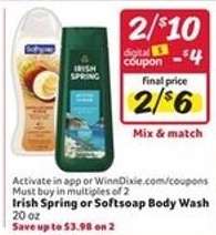 Irish Spring or Softsoap Body Wash