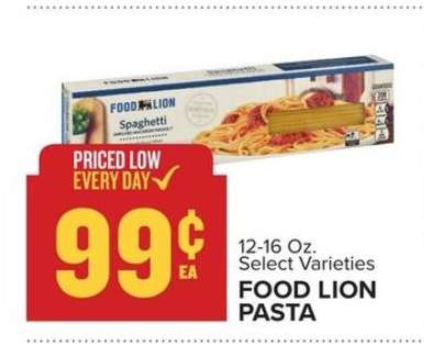 Food Lion Pasta