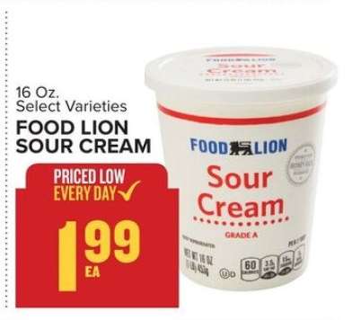 Food Lion Sour Cream