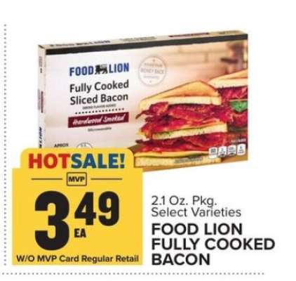 Food Lion Fully Cooked Bacon