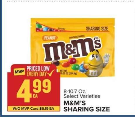 M&M's Sharing Size