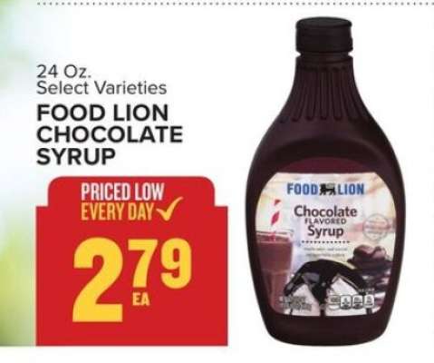 FOOD LION CHOCOLATE SYRUP