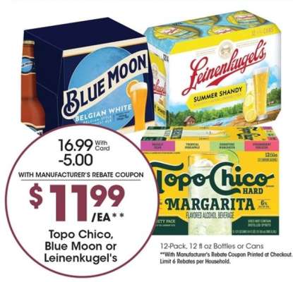 Topo Chico, Blue Moon or Leinenkugel's