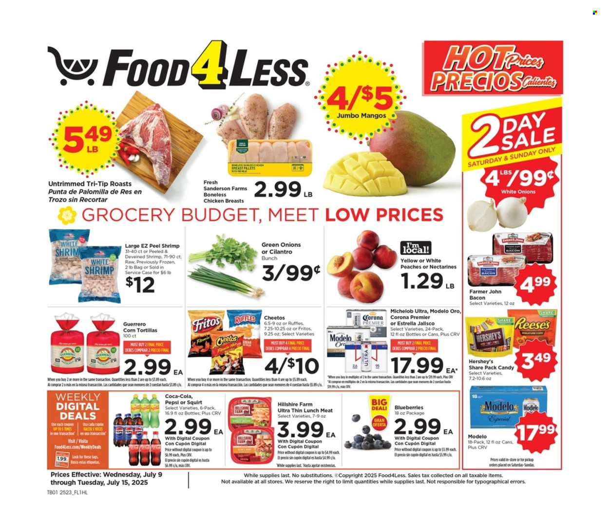 Food 4 Less ad - 07/09/2025 - 07/15/2025. Page 1