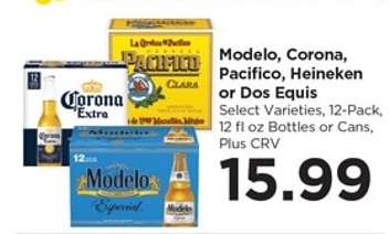 Modelo, Corona, Pacifico, Heineken or Dos Equis