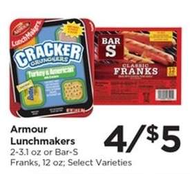 Armour Lunchmakers or Bar-S Franks