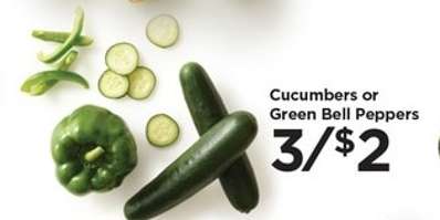 Cucumbers or Green Bell Peppers