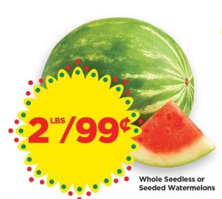Whole Seedless or Seeded Watermelons