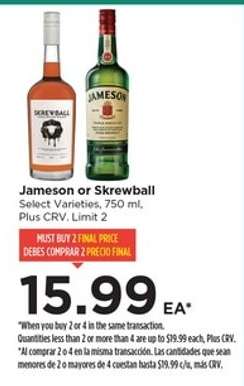 Jameson or Skrewball