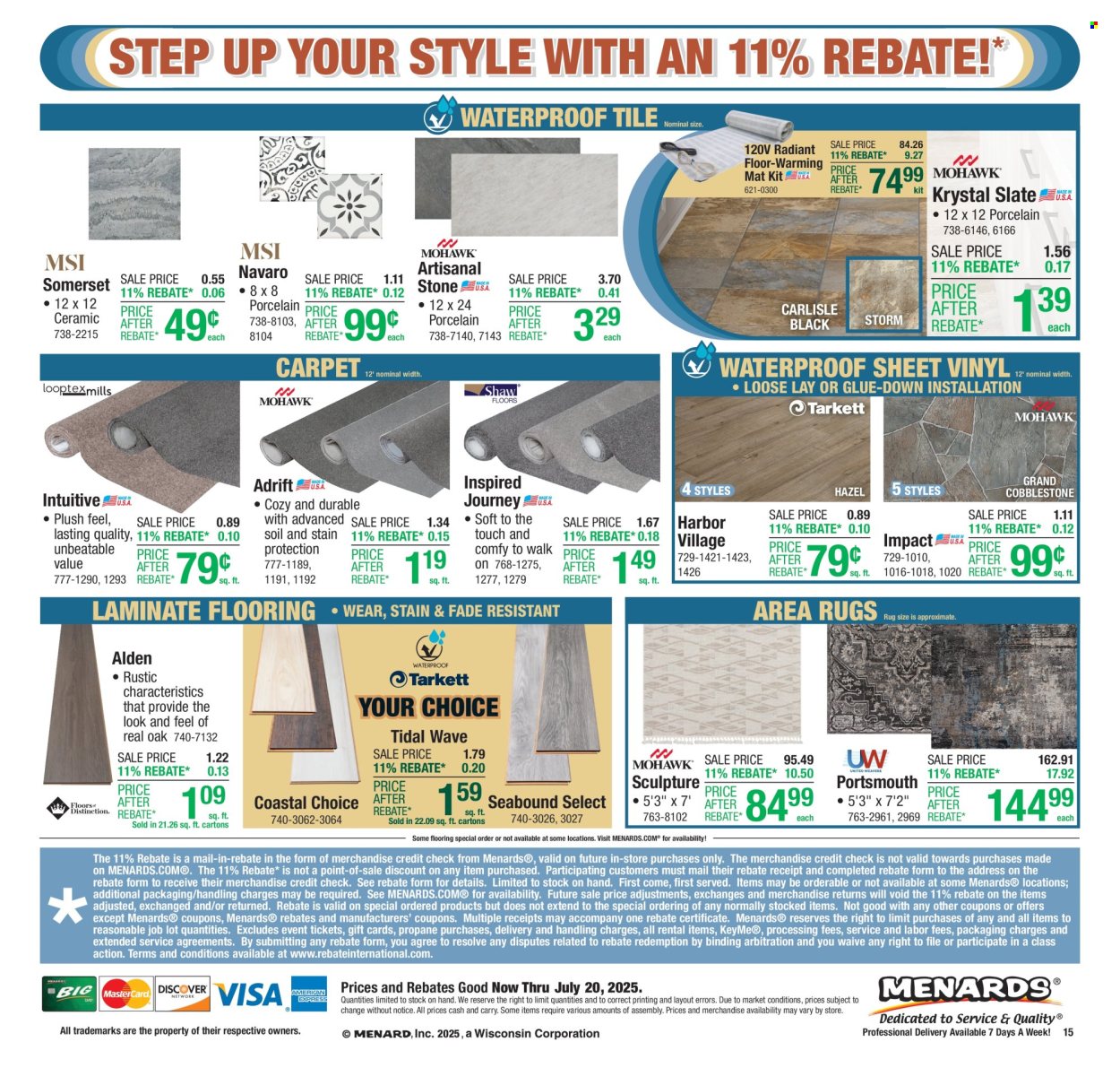 Menards ad - 07/10/2025 - 07/20/2025. Page 19