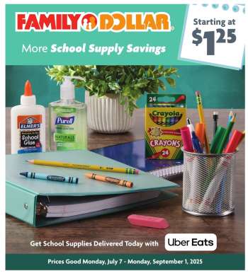 Family Dollar Flyer - 07/07/2025 - 09/01/2025.