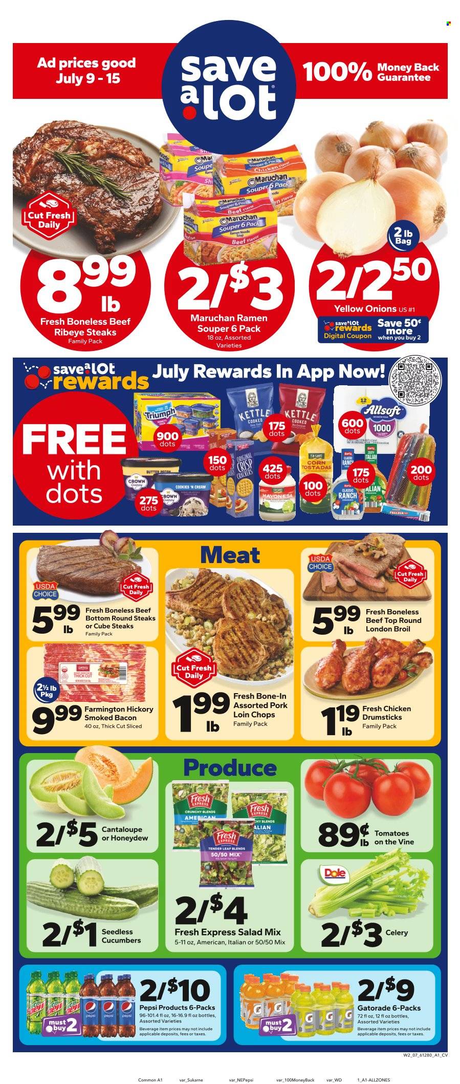 Save a Lot ad - 07/09/2025 - 07/15/2025. Page 1