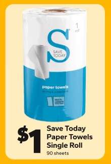 Save Today Paper Towels Single Roll