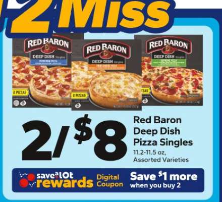 Red Baron Deep Dish Pizza Singles