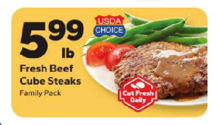 Fresh Beef Cube Steaks