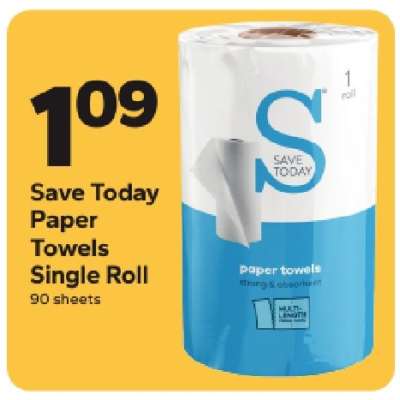 Save Today Paper Towels Single Roll