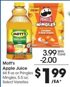 Mott's Apple Juice or Pringles Mingles