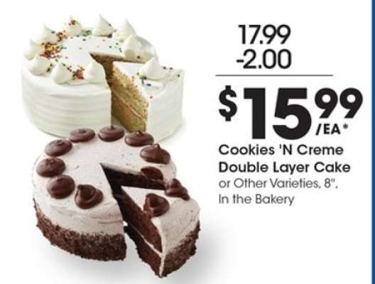 Cookies 'N Creme Double Layer Cake