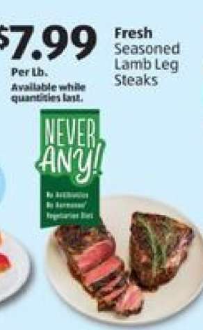 Fresh Seasoned Lamb Leg Steaks