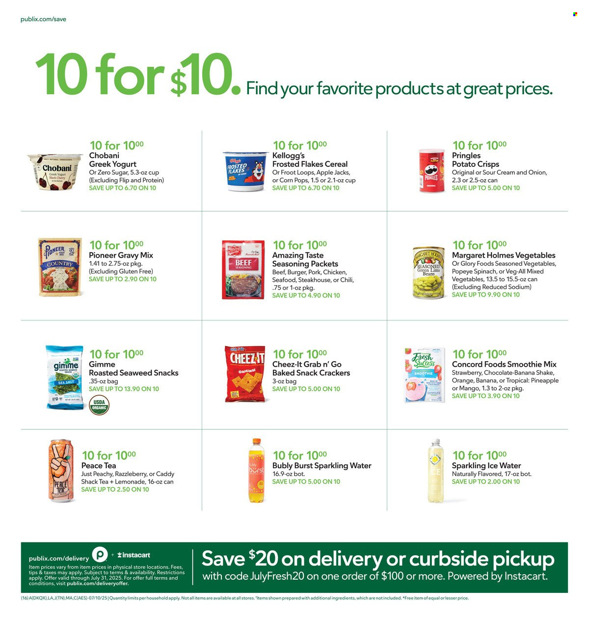 Publix ad - 07/10/2025 - 07/16/2025. Page 16