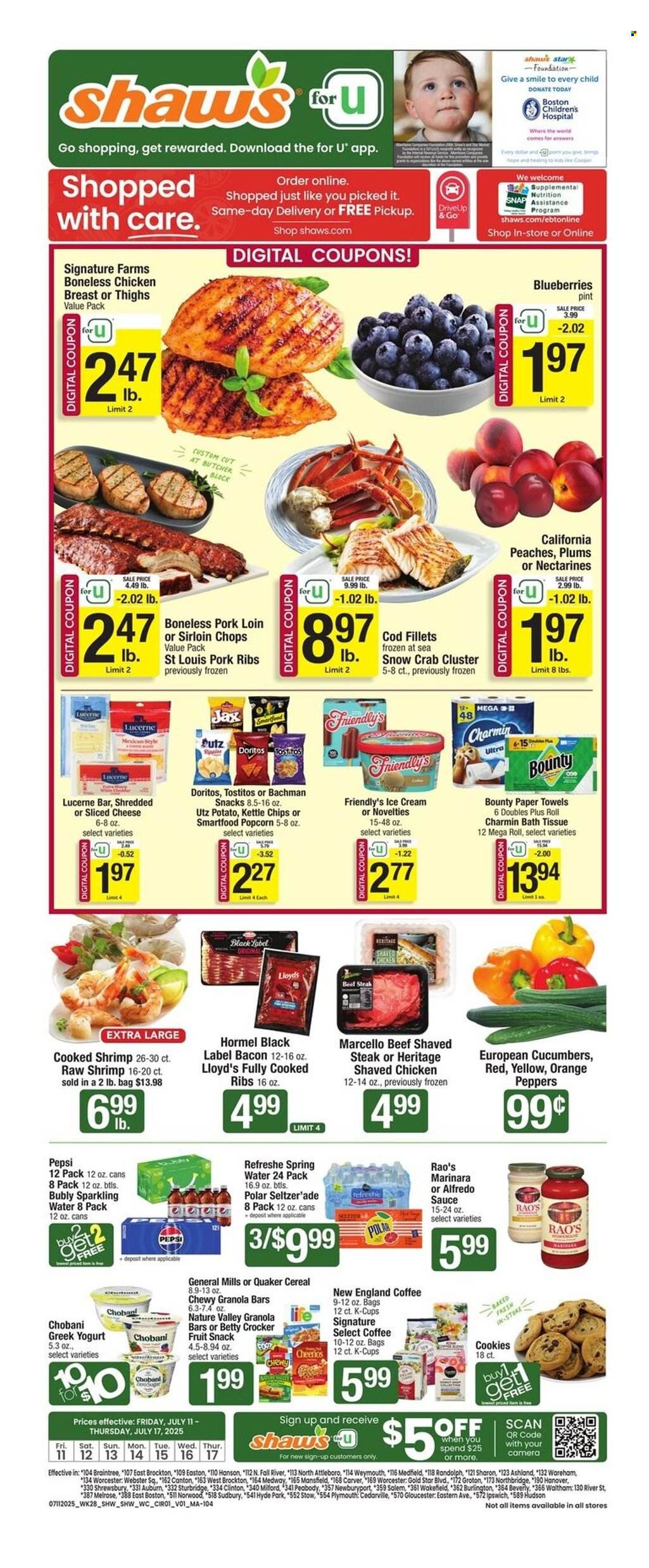 Shaw’s ad - 07/11/2025 - 07/17/2025. Page 1
