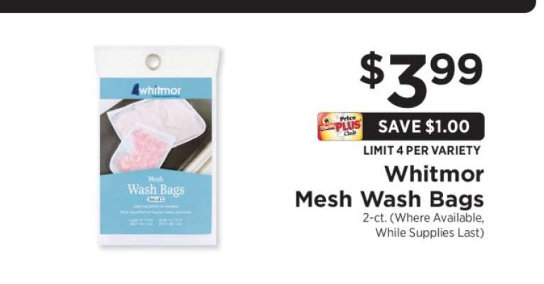 Whitmor Mesh Wash Bags