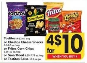 Tostitos, Cheetos, Fritos, Smartfood, Tostitos Salsa