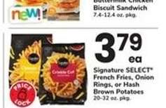 Signature SELECT French Fries, Onion Rings, or Hash Brown Potatoes