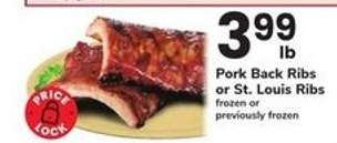 Pork Back Ribs or St Louis Ribs