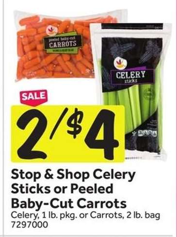 Stop & Shop Celery Sticks or Peeled Baby-Cut Carrots