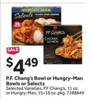 P.F. Chang's Bowl or Hungry-Man Bowls or Selects