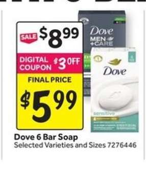 Dove 6 Bar Soap