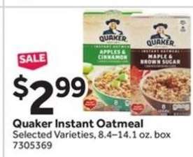 Quaker Instant Oatmeal