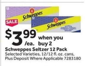 Schweppes Seltzer 12 Pack