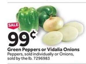 Green Peppers or Vidalia Onions
