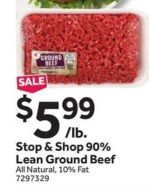 Stop & Shop 90% Lean Ground Beef