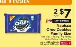 Nabisco Oreo Cookies Family Size