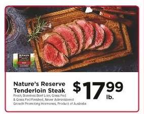 Nature's Reserve Tenderloin Steak