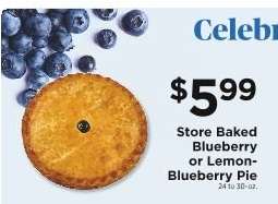 Store Baked Blueberry or Lemon-Blueberry Pie